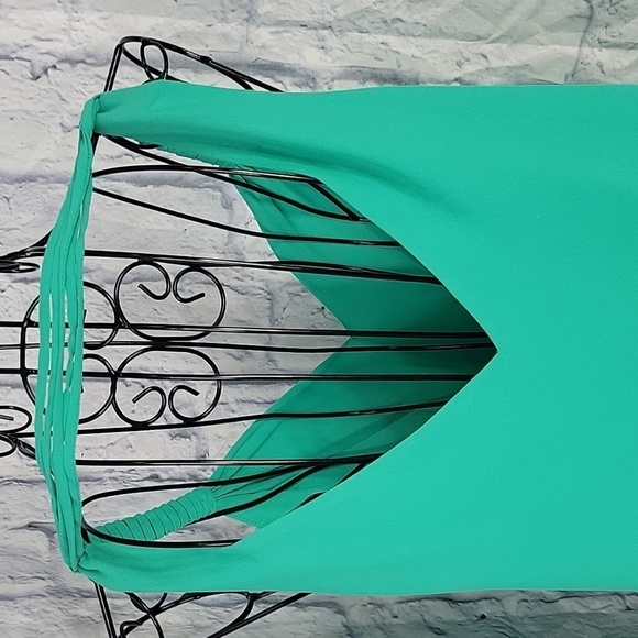 NAKED ZEBRA Green Sleeveless Blouse Medium - Picture 6 of 8
